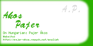 akos pajer business card